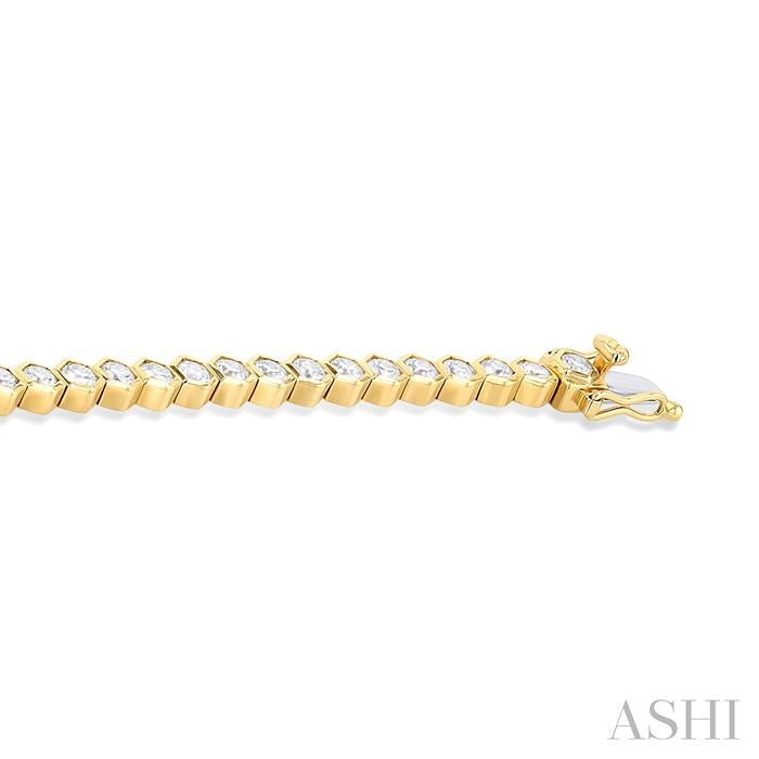 ASHI Hexagon Shape Bezel Set Diamond Tennis Bracelet 70414PPFGYG