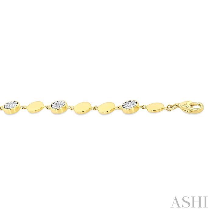 ASHI Round Shape Lovebright Diamond Chain Bracelet 7049VPPFGYW