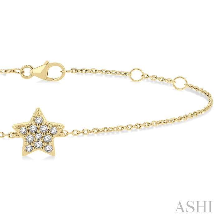 ASHI Star Petite Diamond Fashion Chain Bracelet 704E0PPTSYG