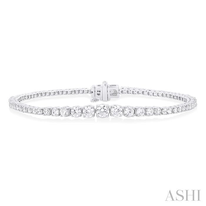ASHI Graduated Diamond Tennis Bracelet 70503PPFGWG
