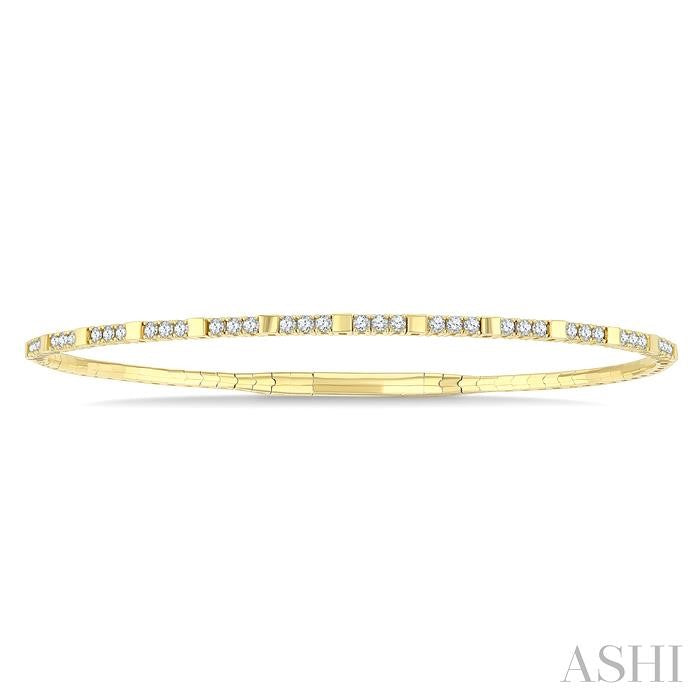 ASHI Diamond Halfway Square Flex Bangle 705W3PPFGYG