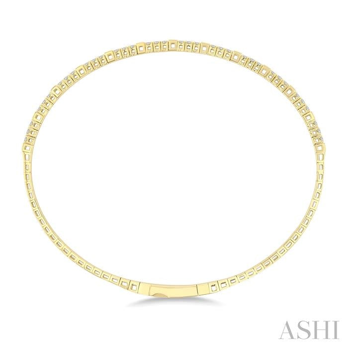 ASHI Diamond Halfway Square Flex Bangle 705W3PPFGYG