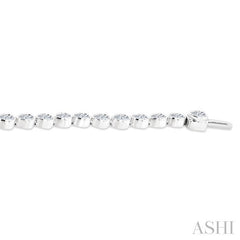 ASHI Pear Shape East-West Bezel Set Diamond Tennis Bracelet 70623PPFGWG-PR