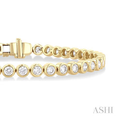 ASHI Round Shape Bezel Set Diamond Tennis Bracelet 70624PPFGYG-4.20-RD