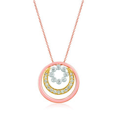 Le Vian 14K Tri Color Gold Pendant TRQB 23E