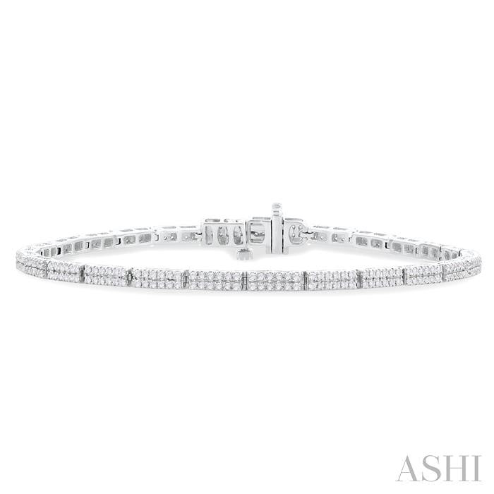 ASHI Double Row Diamond Tennis Bracelet 70641PPTGWG