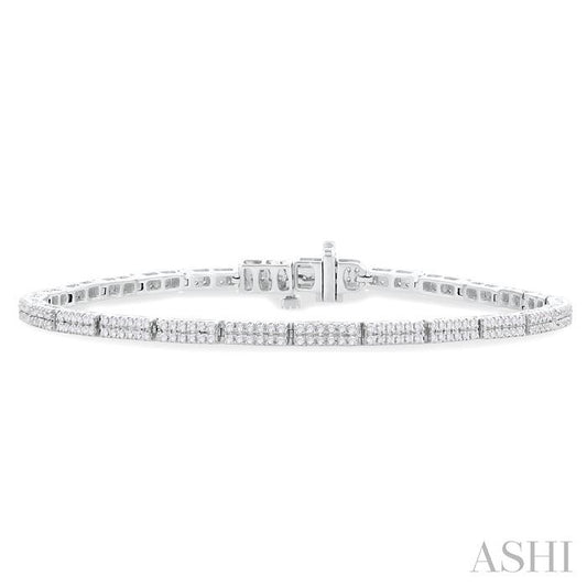 ASHI Double Row Diamond Tennis Bracelet 70641PPTGWG