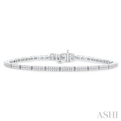 ASHI Double Row Diamond Tennis Bracelet 70641PPTGWG