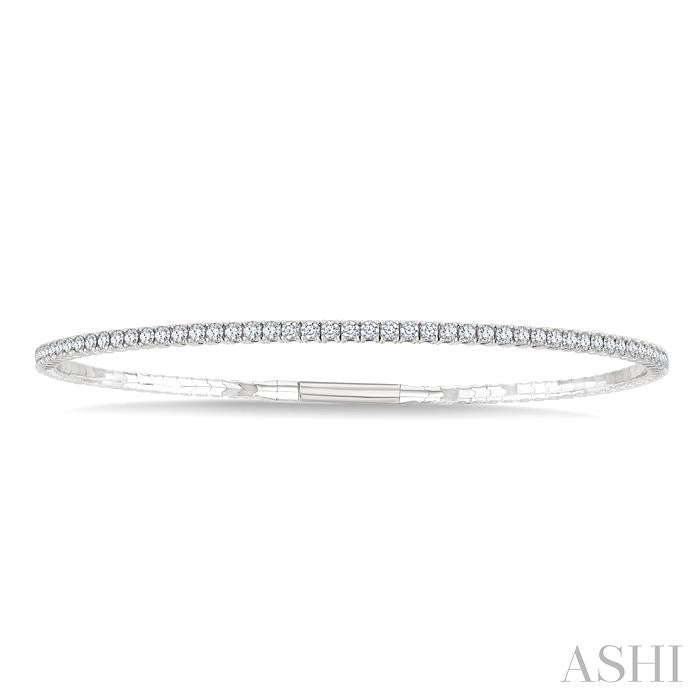 ASHI Diamond Fullway Straight Flex Bangle 706W0PPFGWG-2.00