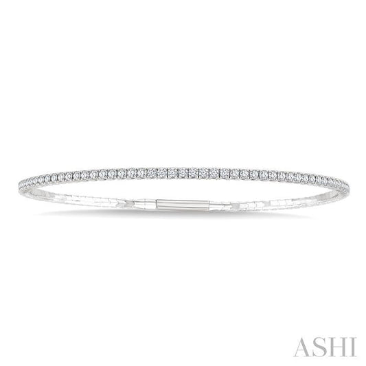 ASHI Diamond Fullway Straight Flex Bangle 706W0PPFGWG-2.00
