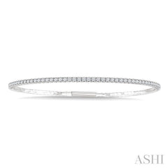 ASHI Diamond Fullway Straight Flex Bangle 706W0PPFGWG-2.00