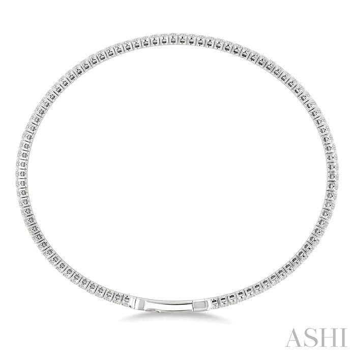 ASHI Diamond Fullway Straight Flex Bangle 706W0PPFGWG-2.00