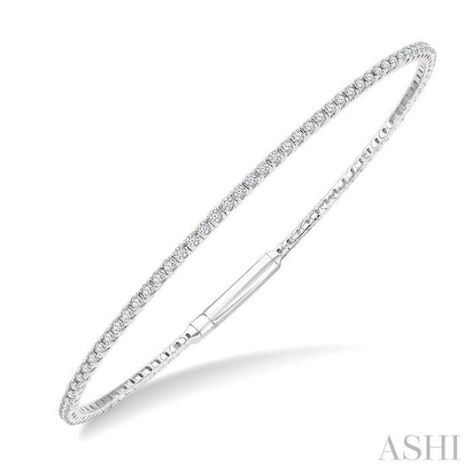 ASHI Diamond Fullway Straight Flex Bangle 706W1PPFGWG