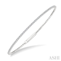 ASHI Diamond Fullway Straight Flex Bangle 706W1PPFGWG