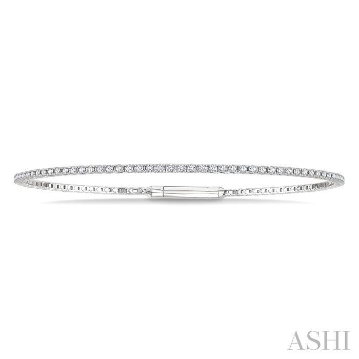 ASHI Diamond Fullway Straight Flex Bangle 706W1PPFGWG