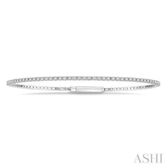 ASHI Diamond Fullway Straight Flex Bangle 706W1PPFGWG