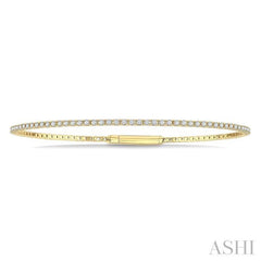 ASHI Diamond Fullway Straight Flex Bangle 706W1PPFGYG