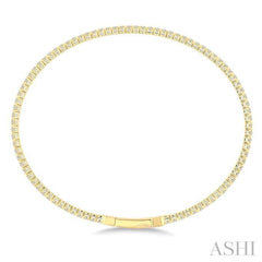 ASHI Diamond Fullway Straight Flex Bangle 706W1PPFGYG