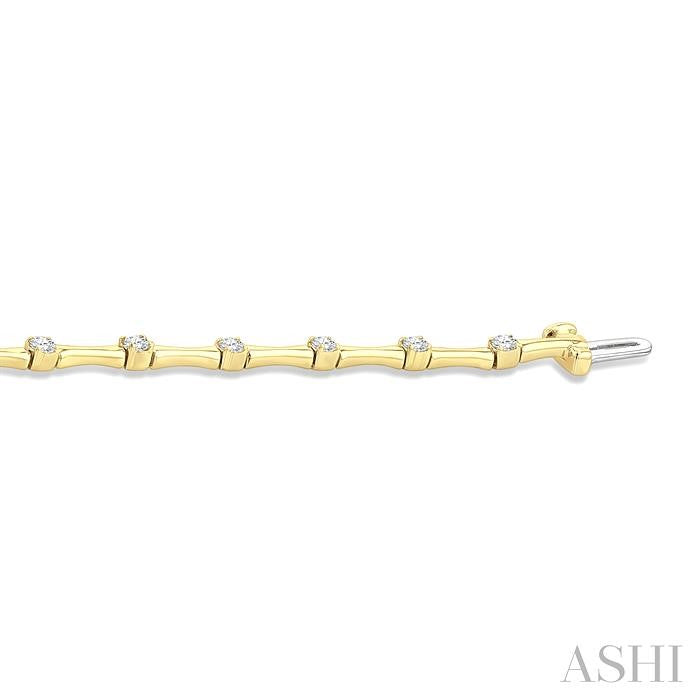 ASHI Diamond Fashion Bamboo Bracelet 70741PPFGYG