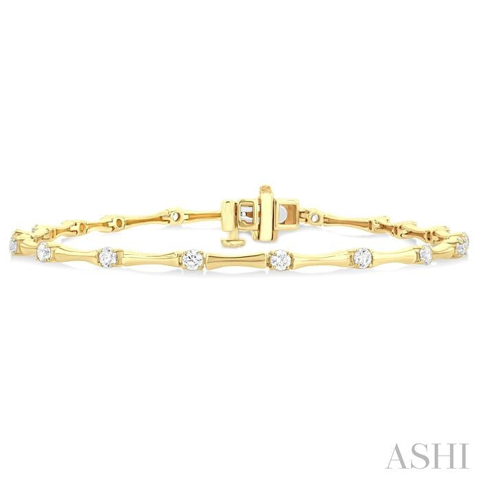 ASHI Diamond Fashion Bamboo Bracelet 70741PPFGYG