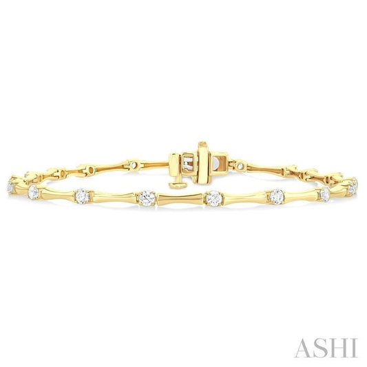 ASHI Diamond Fashion Bamboo Bracelet 70741PPFGYG