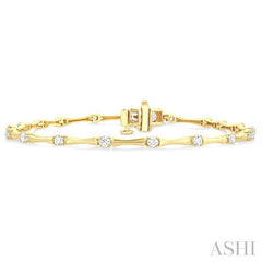 ASHI Diamond Fashion Bamboo Bracelet 70741PPFGYG