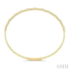 ASHI Halfway Diamond Prong-Set Flex Bangle 707W1PPFGYG