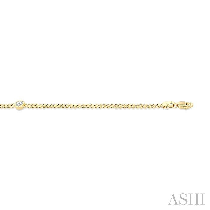 ASHI Round Shape Curb Diamond Fashion Bracelet 7084QPPFGYG-RD