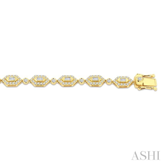 ASHI Diamond Fashion Link Bracelet 70852PPFHYG