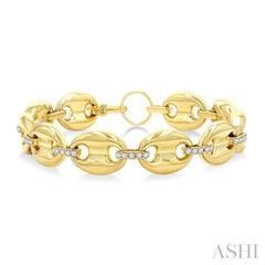 ASHI Bold Mariner Link Diamond Fashion Bracelet 7087HPPFGYG