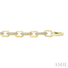 ASHI Hexagon Shape Link Diamond Fashion Bracelet 70883PPFGYG-3.00