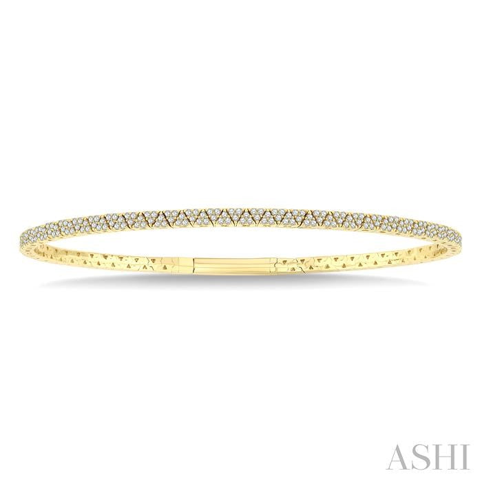 ASHI Diamond Pave Flex Bangle 708W1PPFGYG