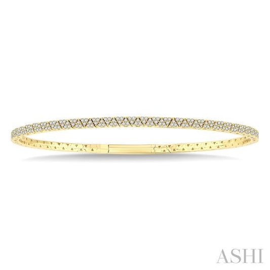 ASHI Diamond Pave Flex Bangle 708W1PPFGYG