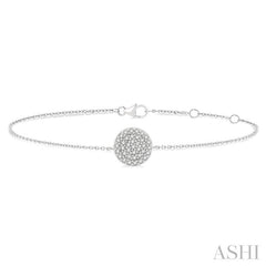 ASHI Circle Petite Diamond Fashion Chain Bracelet 709E0PPTSWG