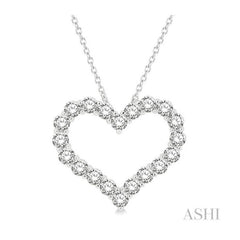 ASHI Heart Shape Diamond Pendant 94050PPFGPDWG-4.00