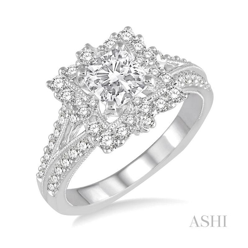 ASHI Princess Shape Diamond Engagement Ring 252D0PPFVWG-LE-1.45