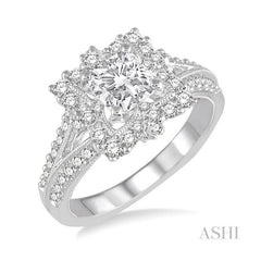 ASHI Princess Shape Diamond Engagement Ring 252D0PPFVWG-LE-1.45