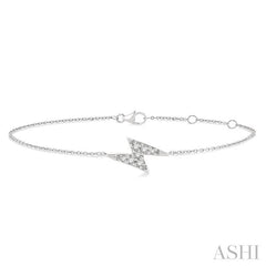 ASHI Lightning Bolt Petite Diamond Fashion Chain Bracelet 710E0PPTSWG