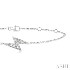 ASHI Lightning Bolt Petite Diamond Fashion Chain Bracelet 710E0PPTSWG