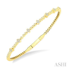 ASHI Bead Clover Diamond Fashion Bangle 71258PPTGYG