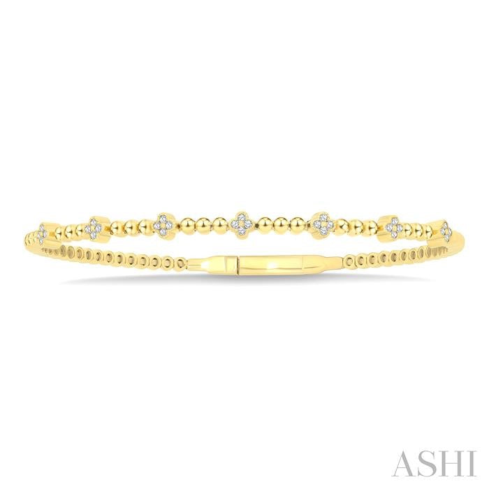 ASHI Bead Clover Diamond Fashion Bangle 71258PPTGYG