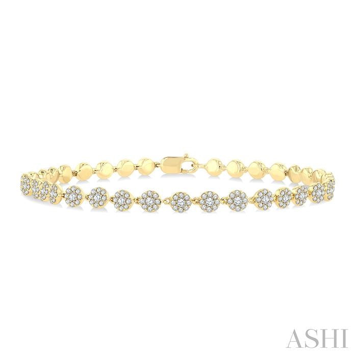 ASHI Cluster Diamond Fashion Bracelet 71271PPFGYG-1.30