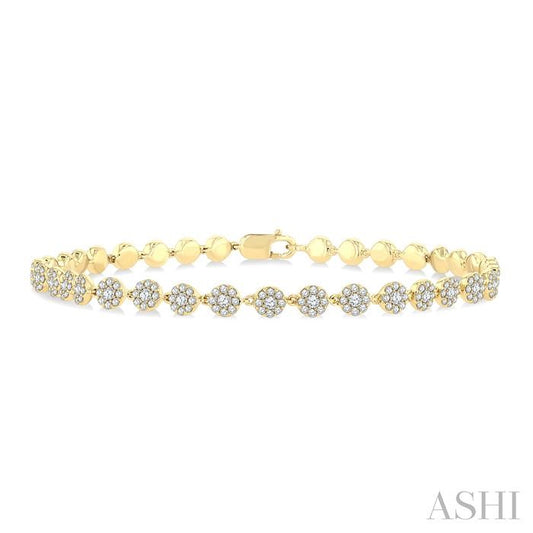 ASHI Cluster Diamond Fashion Bracelet 71271PPFGYG-1.30