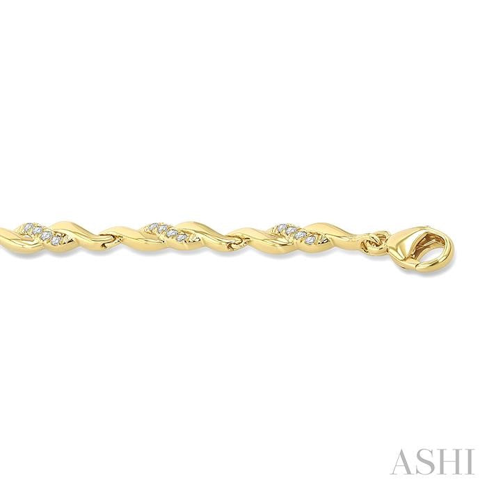 ASHI Diamond Swirl Fashion Bracelet 7128QPPTSYG