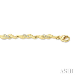 ASHI Diamond Swirl Fashion Bracelet 7128QPPTSYG