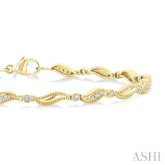 ASHI Wave Diamond Fashion Bracelet 7129QPPTSYG