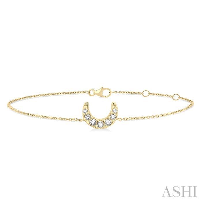 ASHI Moon Petite Diamond Fashion Chain Bracelet 712E0PPTSYG
