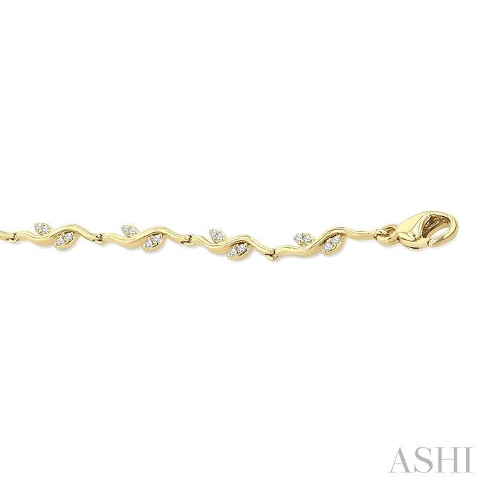 ASHI Leaf Diamond Fashion Bracelet 7130QPPTSYG