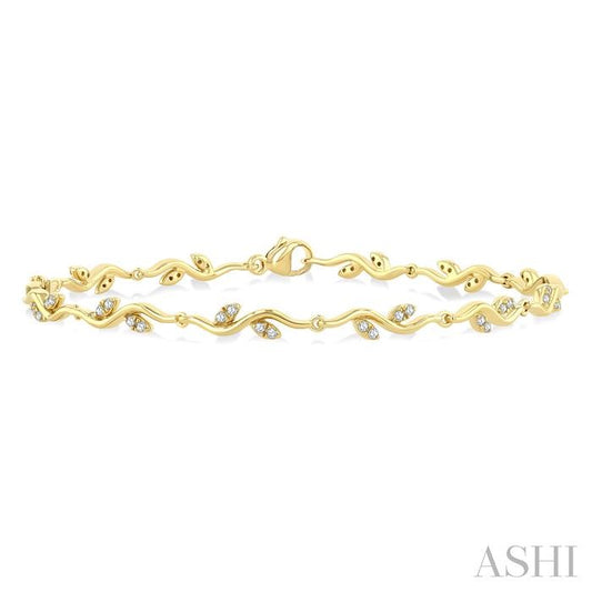 ASHI Leaf Diamond Fashion Bracelet 7130QPPTSYG
