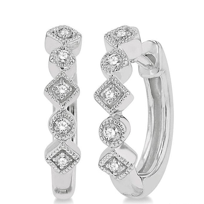 Parkplace Jewelers Petite Diamond Huggie Fashion Earrings 670V8PPTSERWG